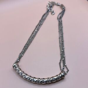 Brighton Silver Braided Necklace